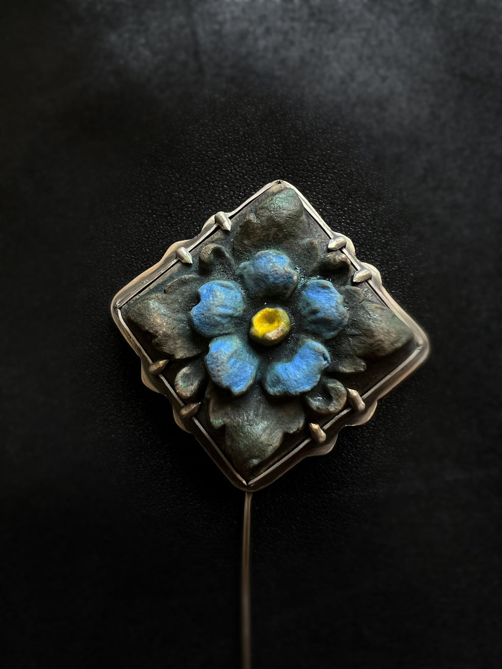 Forget-Me-Not Flower Tile Pin in collaboration with Alexis Ellison