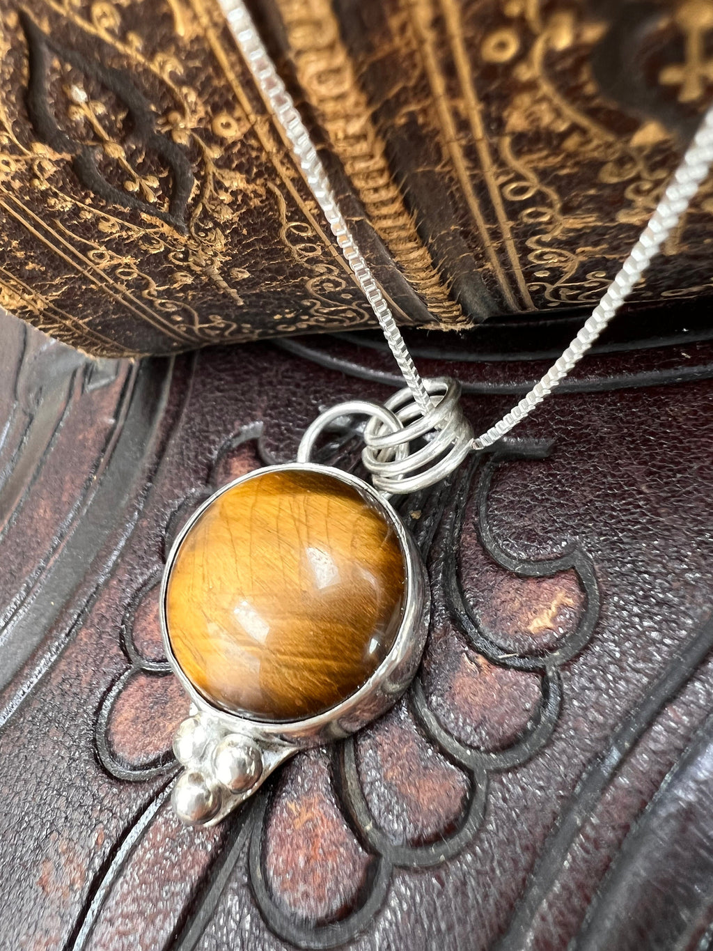 Sunbeam Tiger's Eye Pendant Necklace