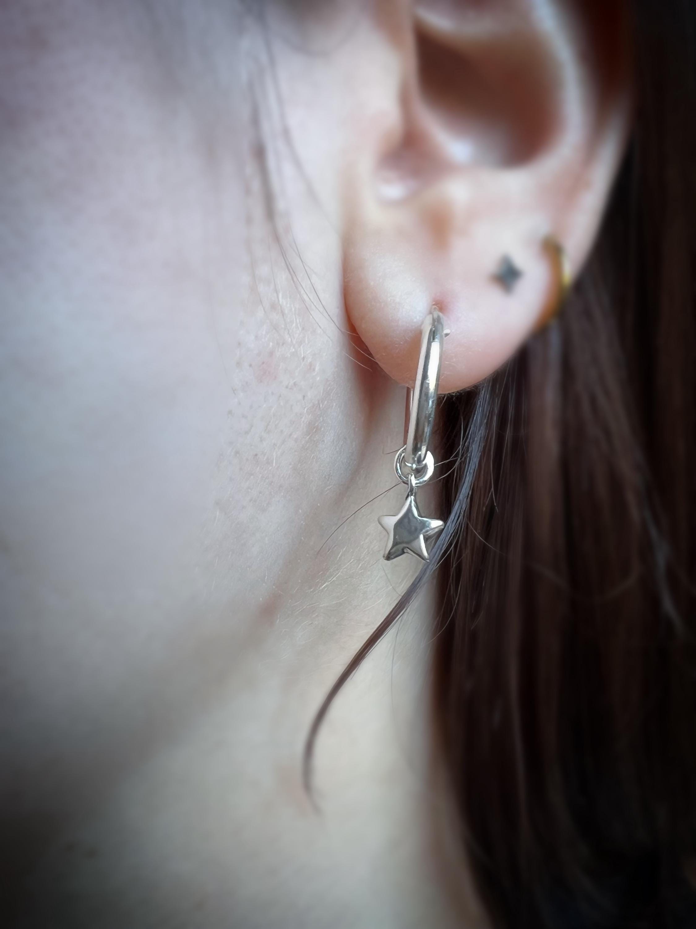 Celestial Moon & Star Hoop Earrings