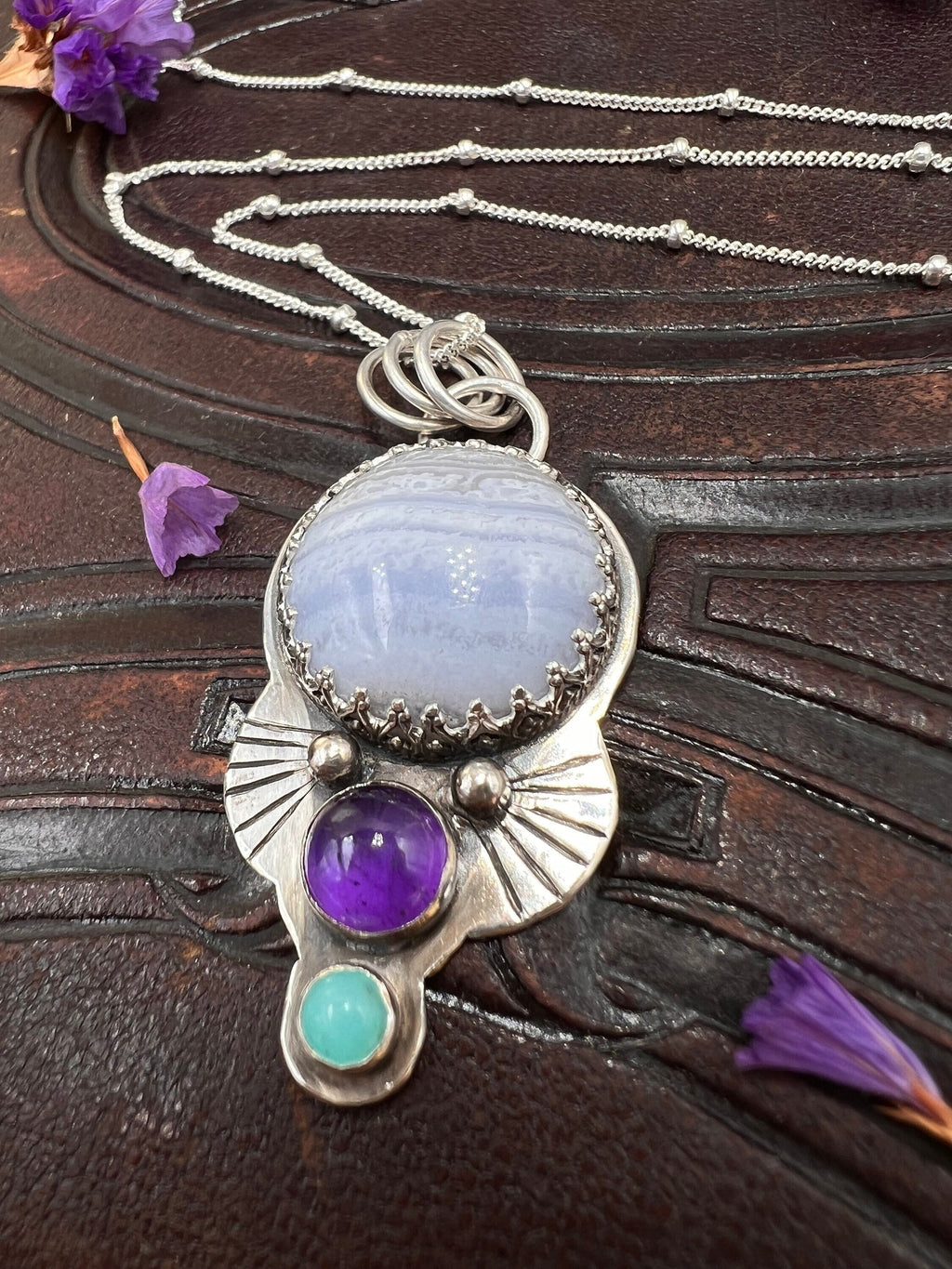 Violet Fairy Amulet Pendant Necklace
