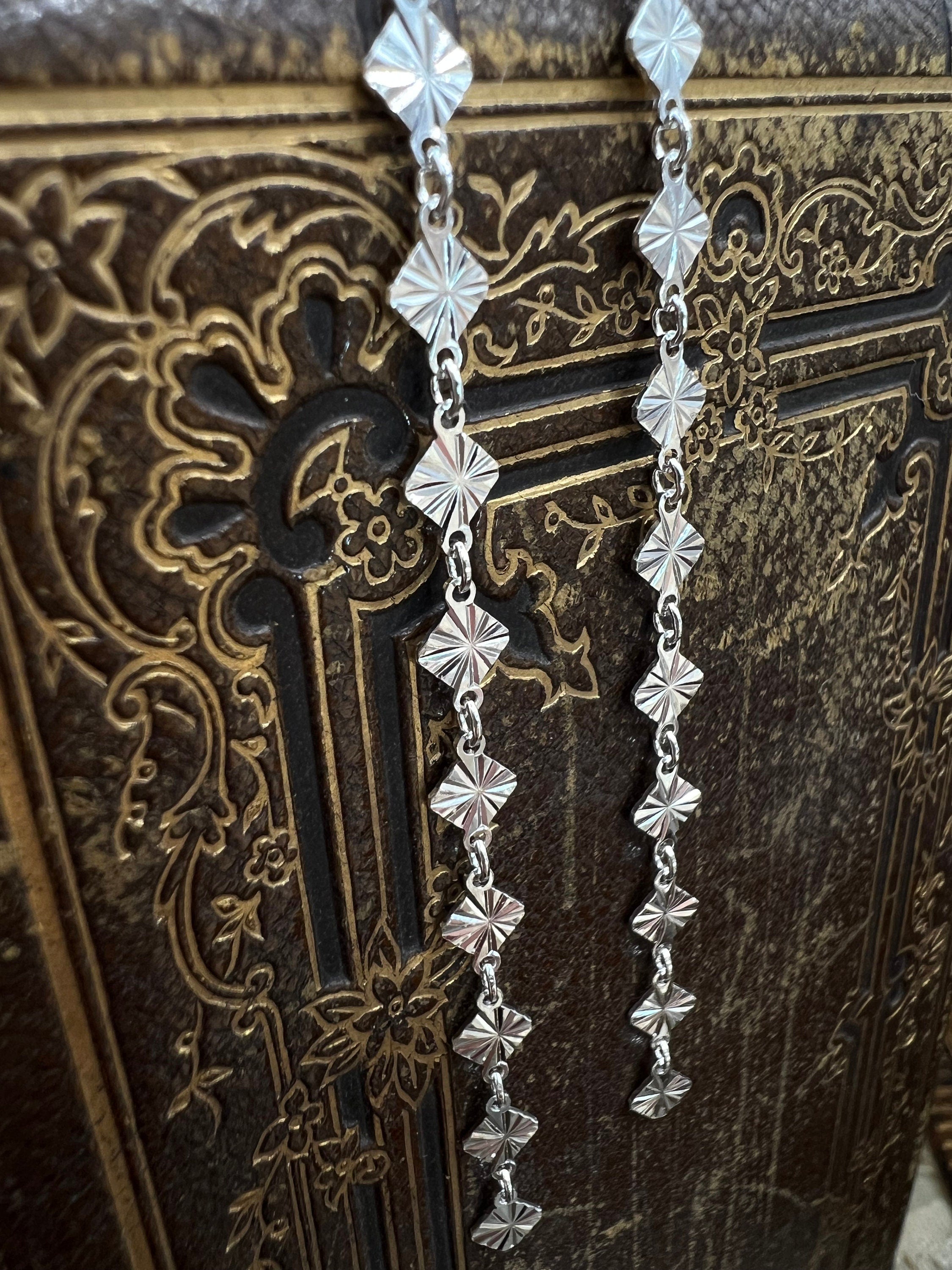 Starlight Chain Dangling Earrings