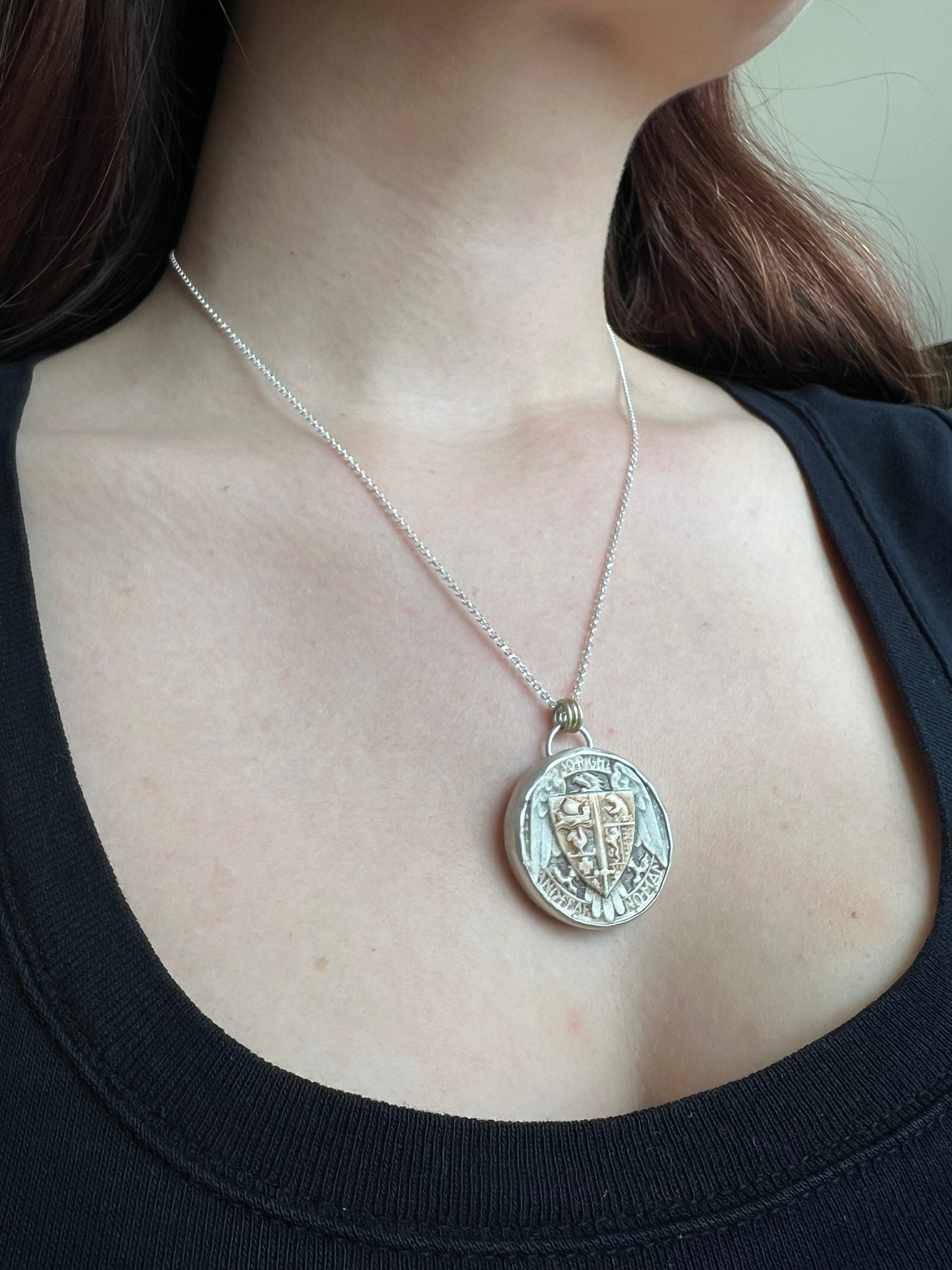 Do Right And Fear No Man collaboration with David Ellison Tile Necklace Pendant