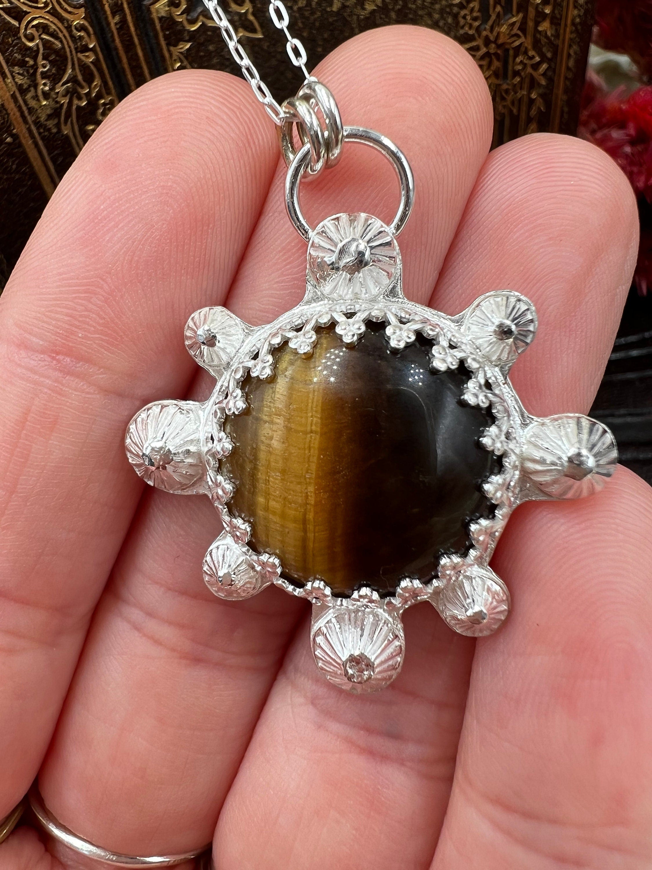 Sunburst Tigers Eye Pendant