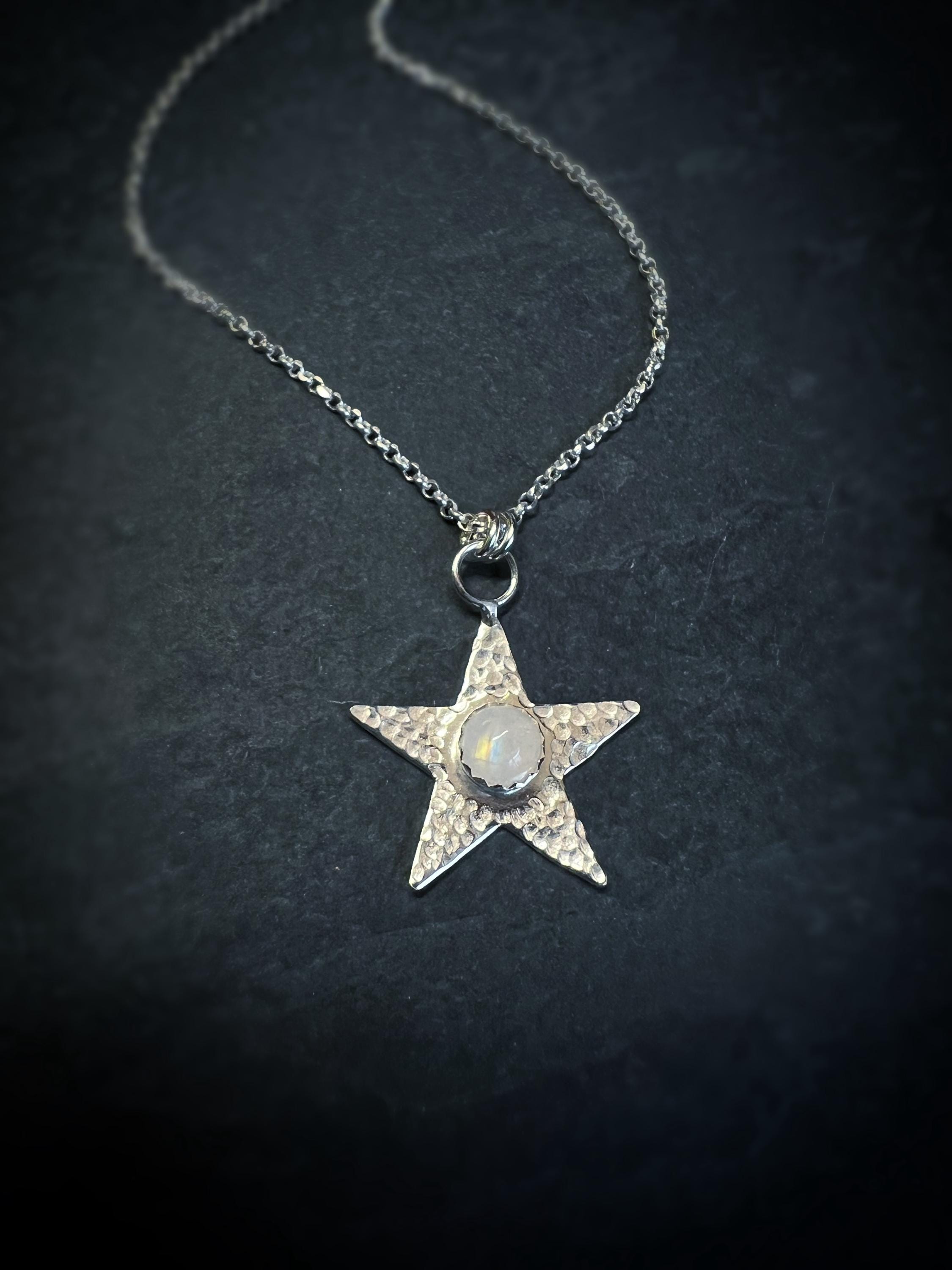 North Star Moonstone Pendant Necklace