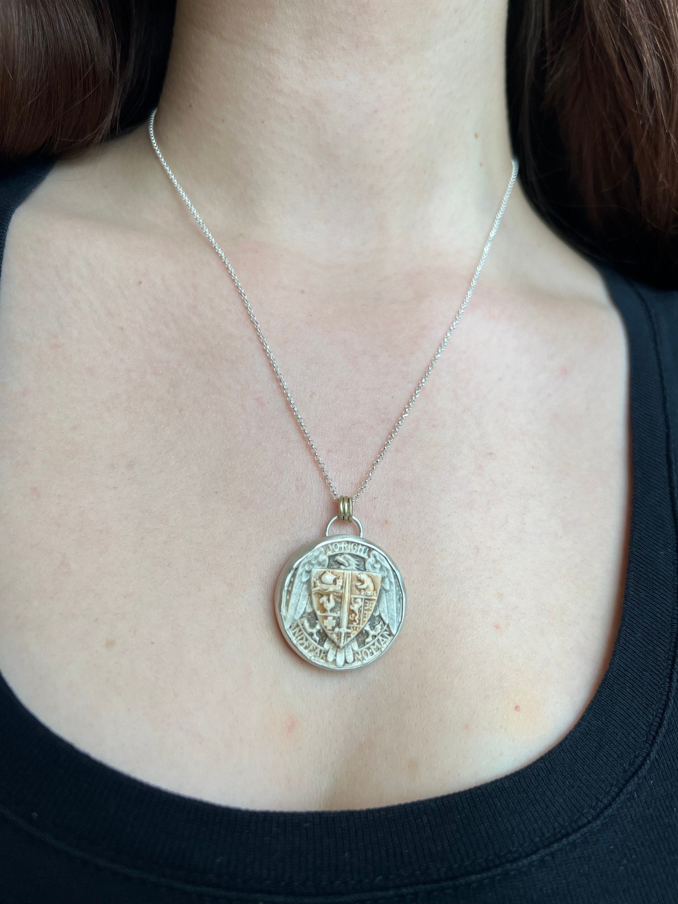 Do Right And Fear No Man collaboration with David Ellison Tile Necklace Pendant