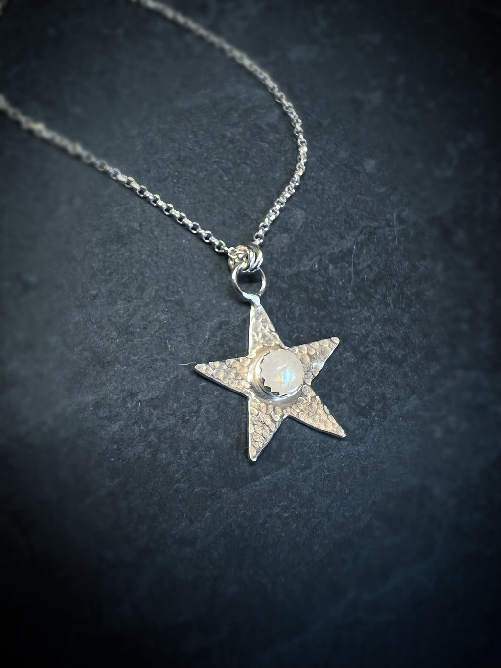 North Star Moonstone Pendant Necklace