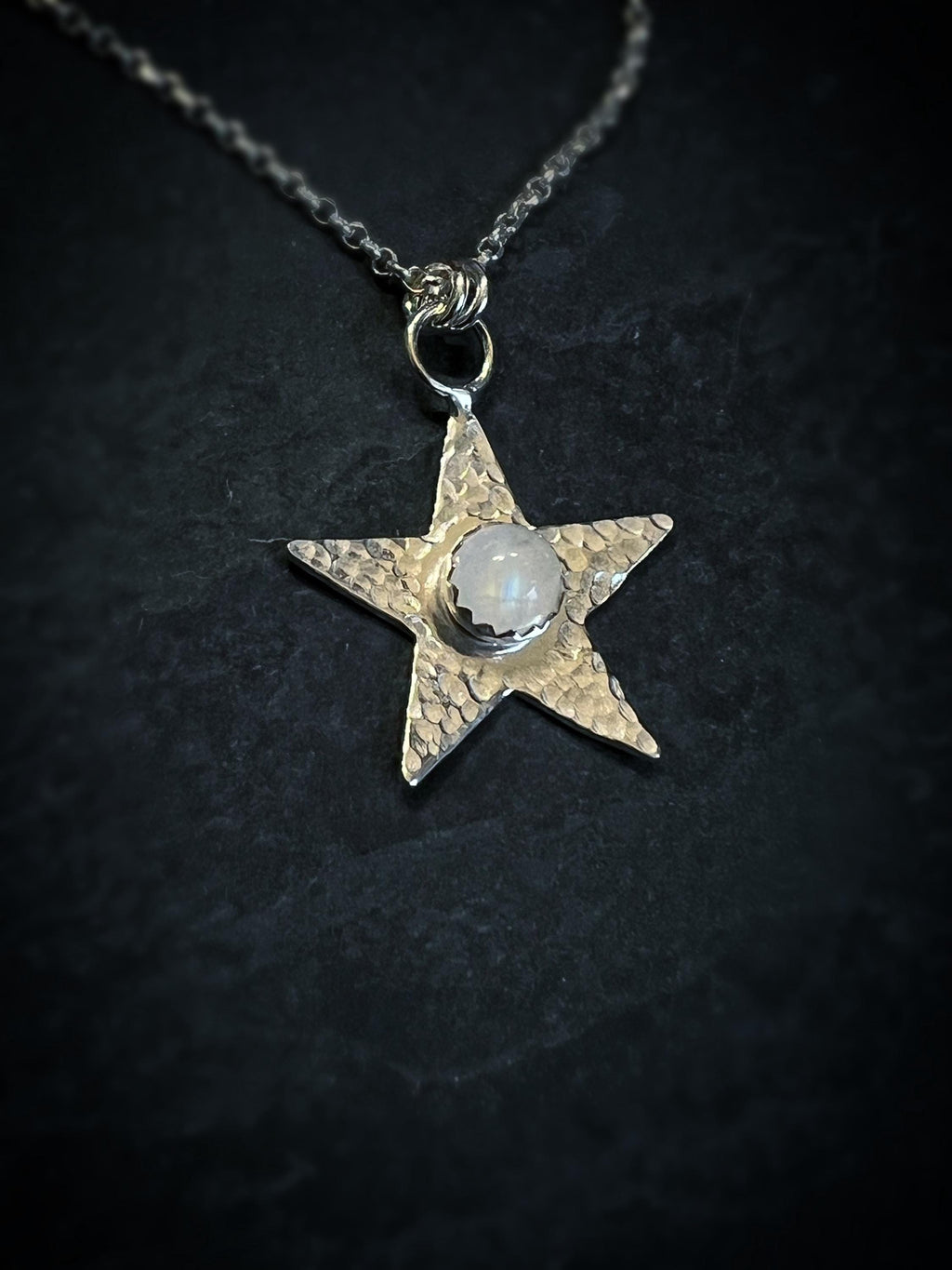 North Star Moonstone Pendant Necklace