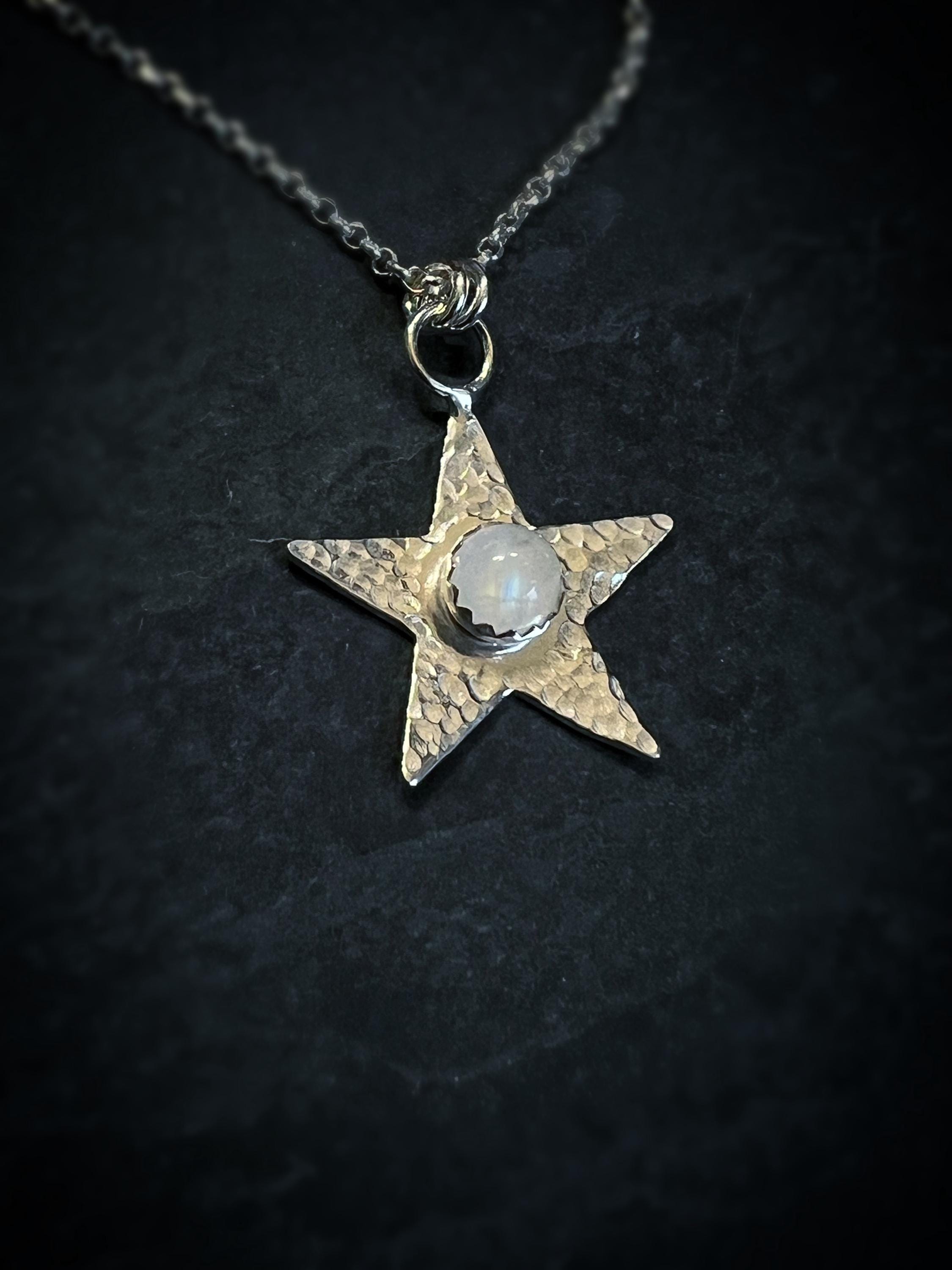 North Star Moonstone Pendant Necklace