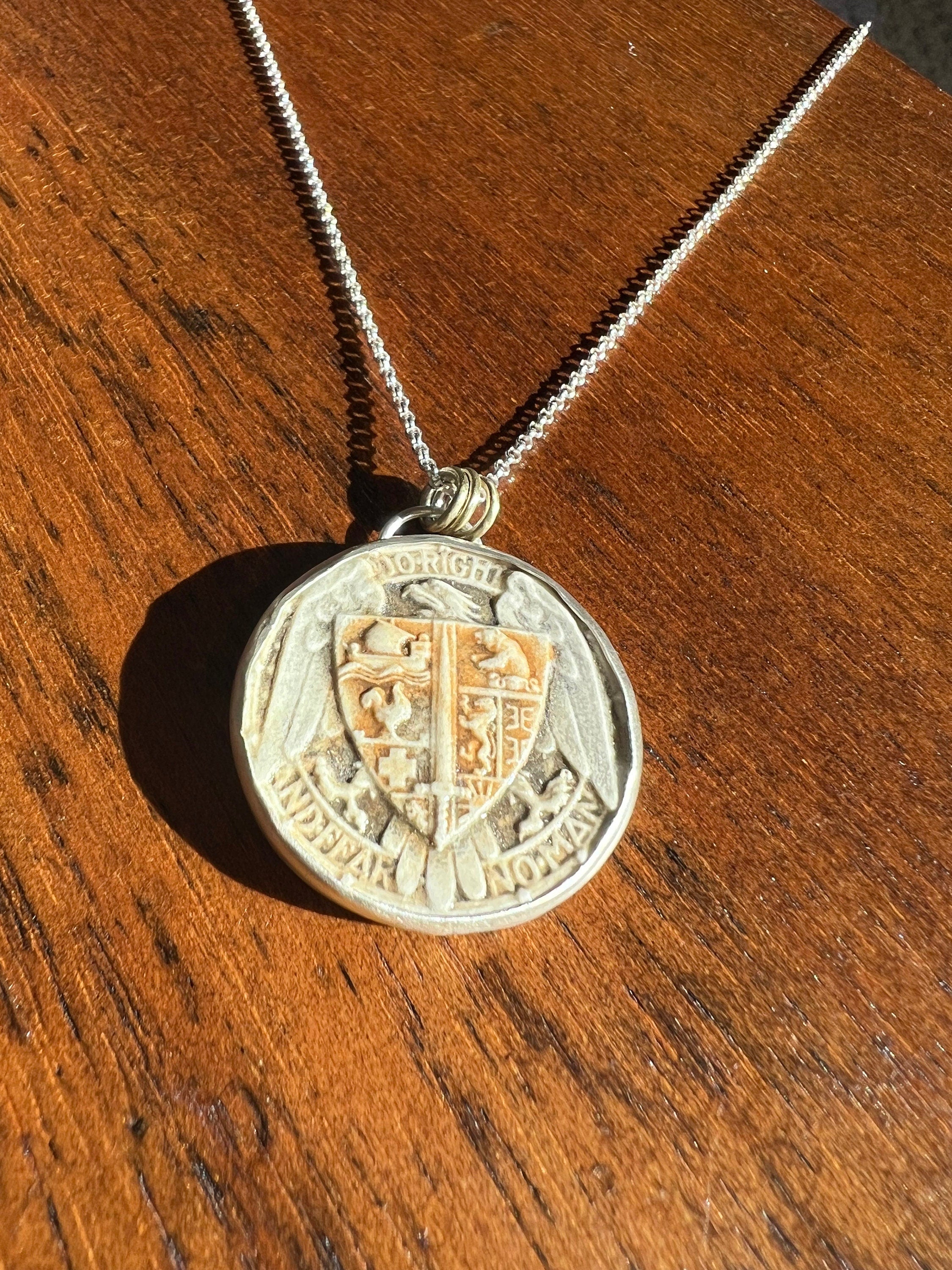 Do Right And Fear No Man collaboration with David Ellison Tile Necklace Pendant