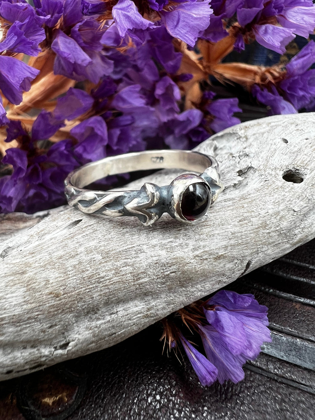 Blood Red Garnet Forest Ring