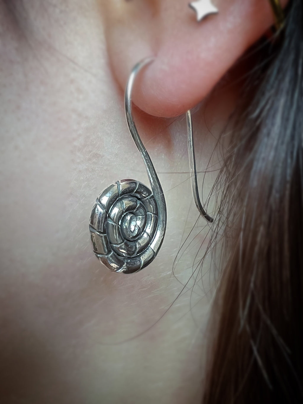 Snail Spiral Dangling Earrings