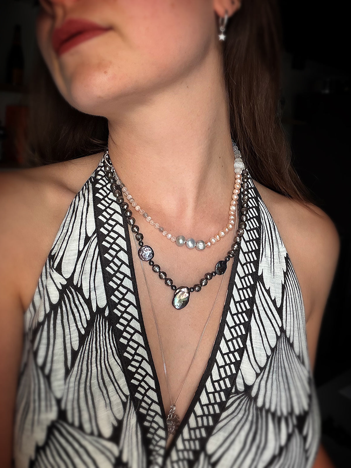 Black Pearl Baroque Necklace