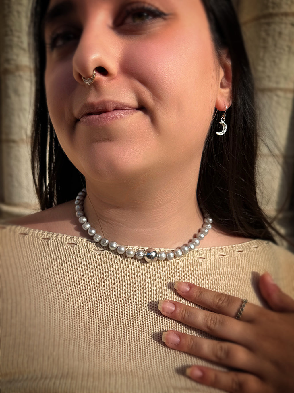 Grey Pearl Necklace