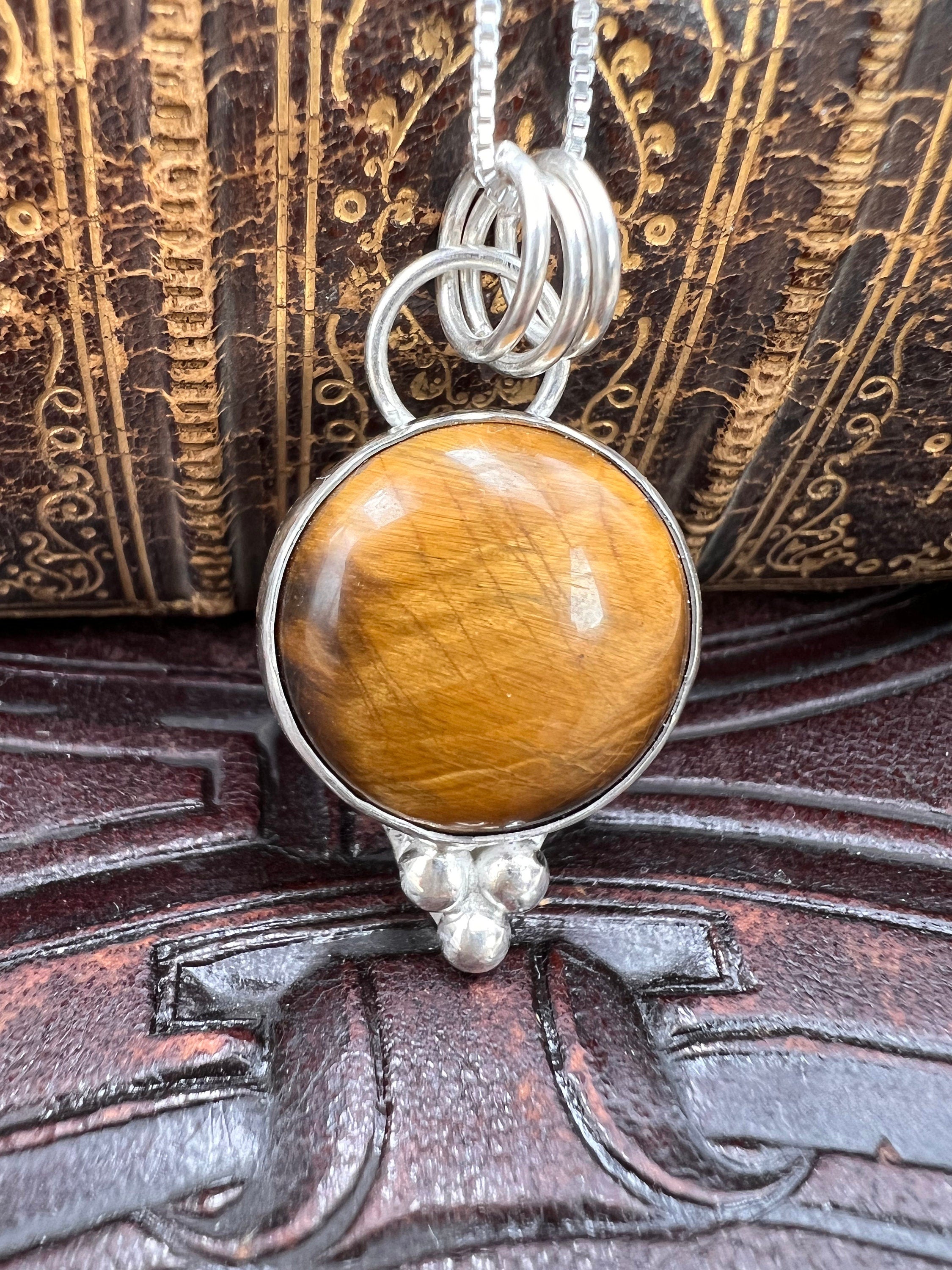 Sunbeam Tiger's Eye Pendant Necklace