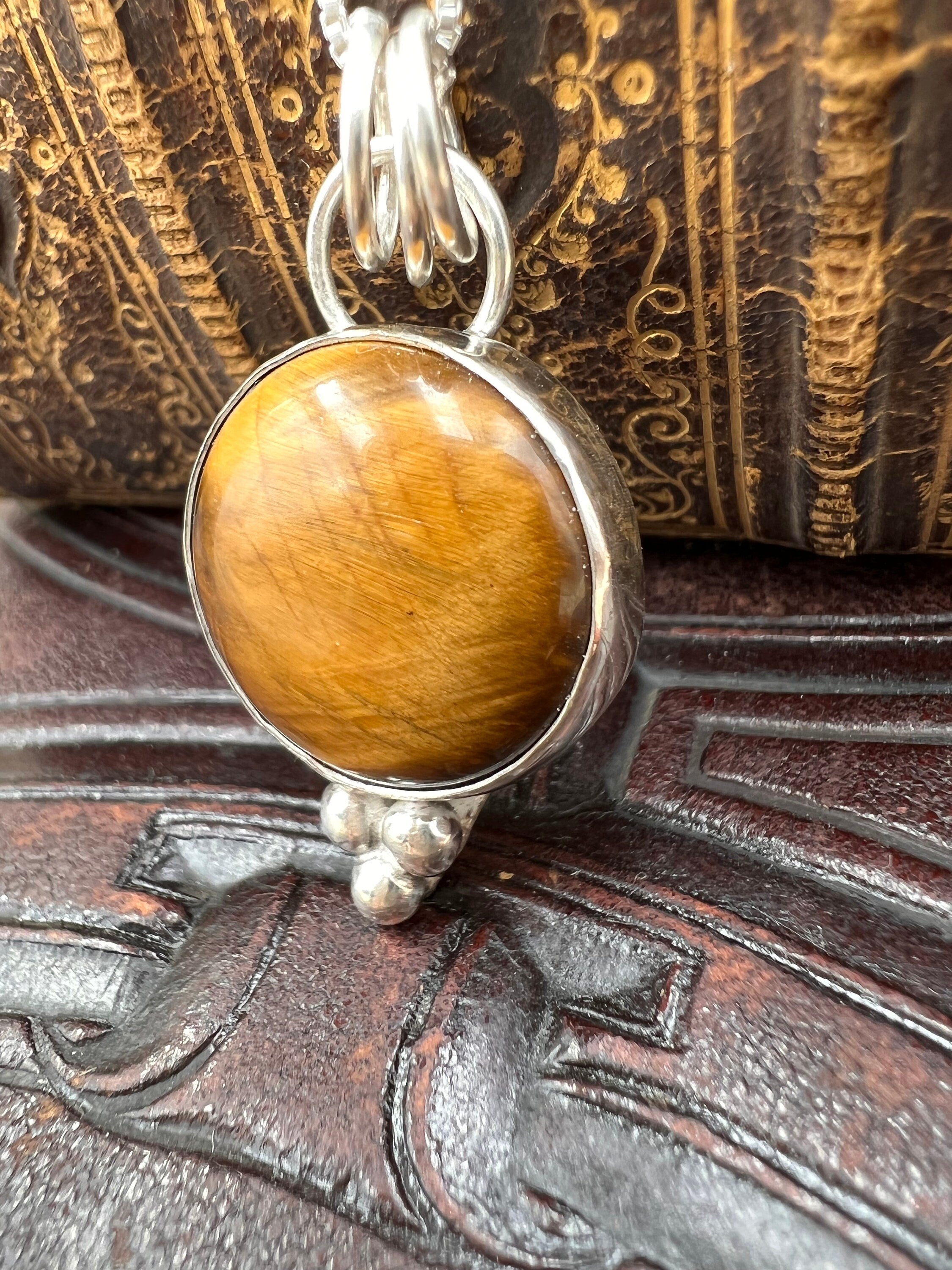 Sunbeam Tiger's Eye Pendant Necklace
