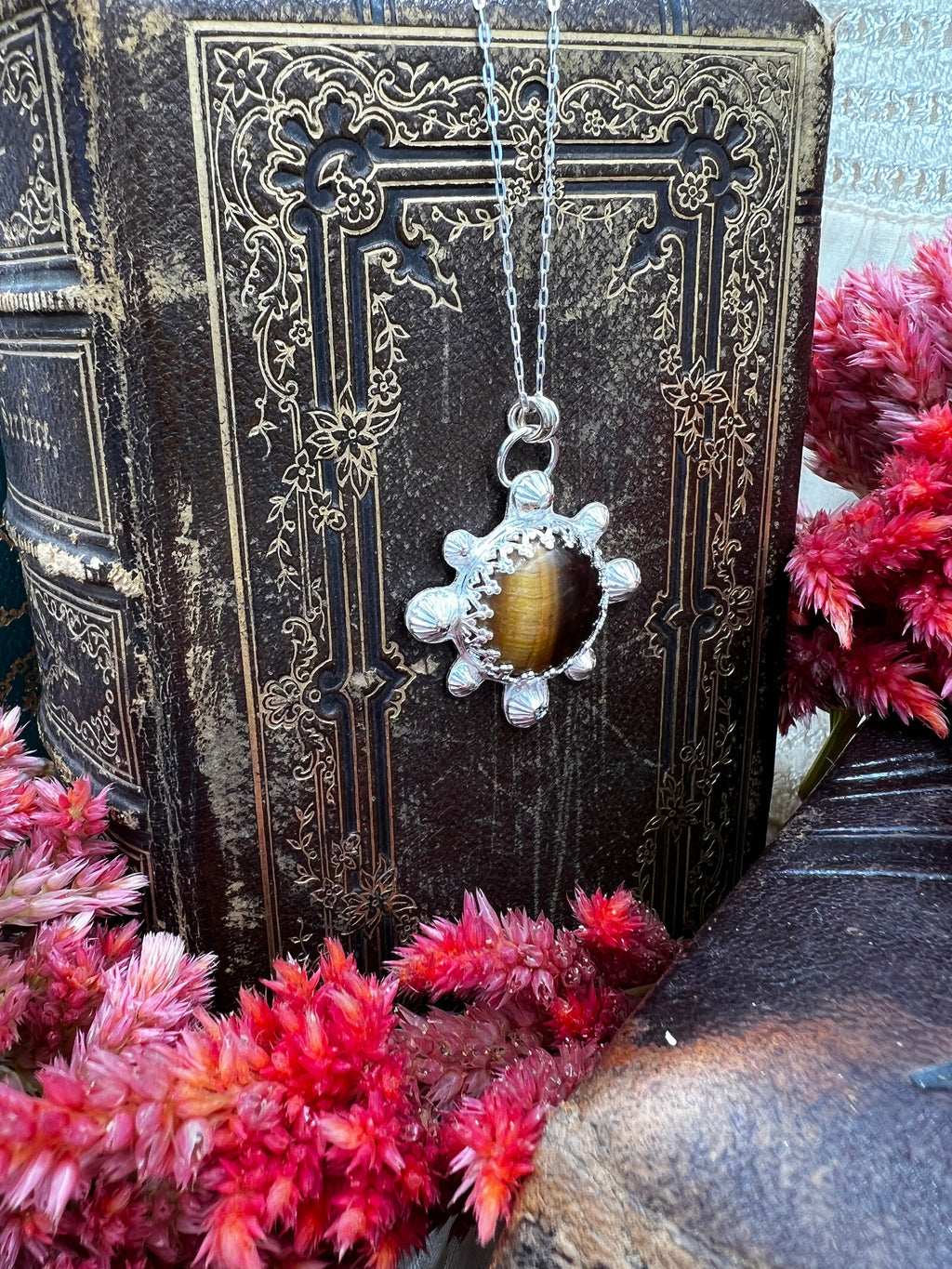 Sunburst Tigers Eye Pendant