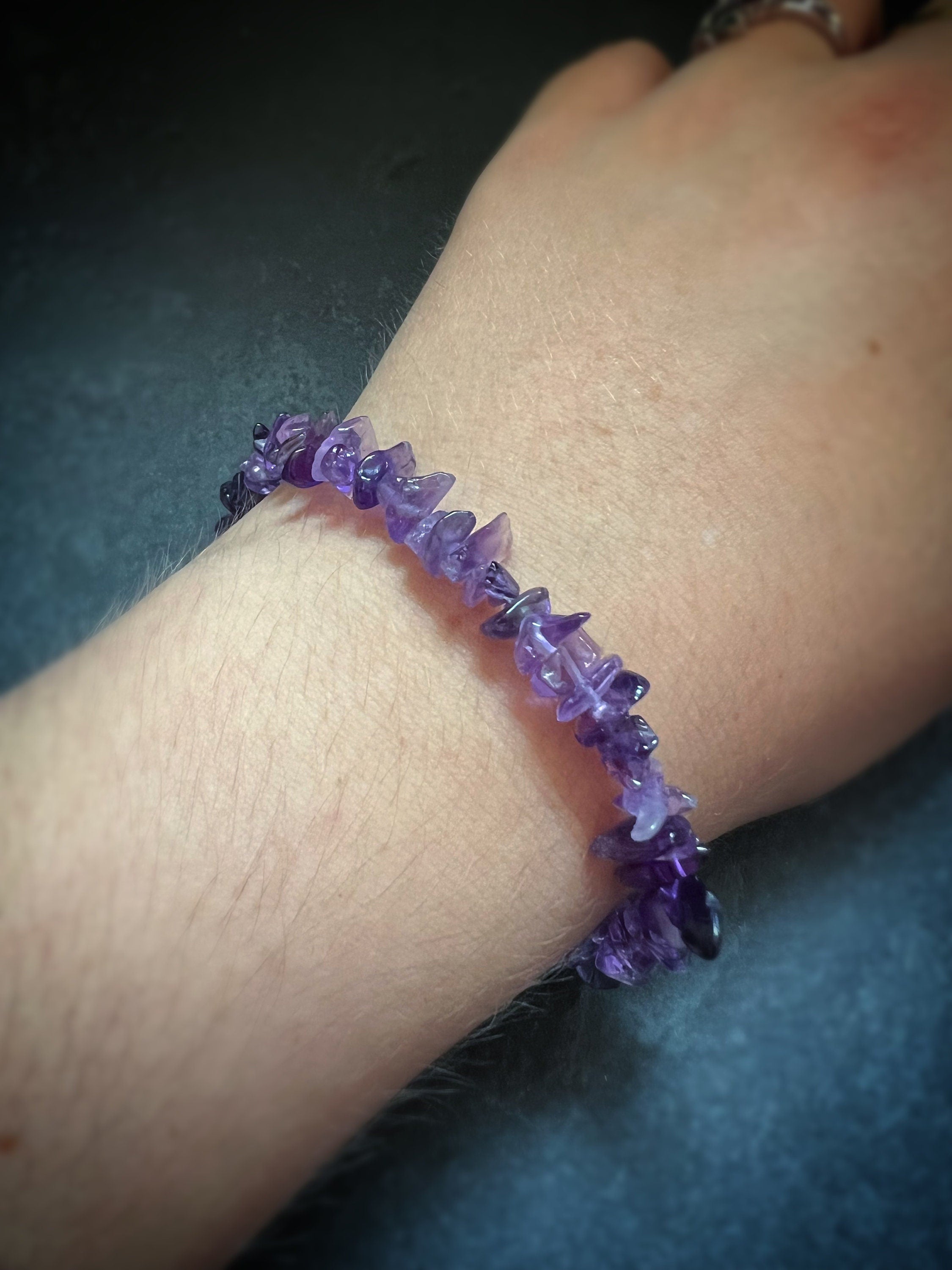 Natural Stone Chip Bracelet Filigree Clasp