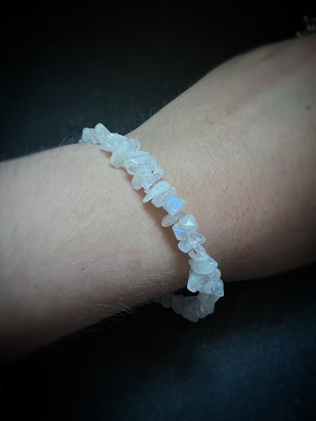 Natural Stone Chip Bracelet Filigree Clasp