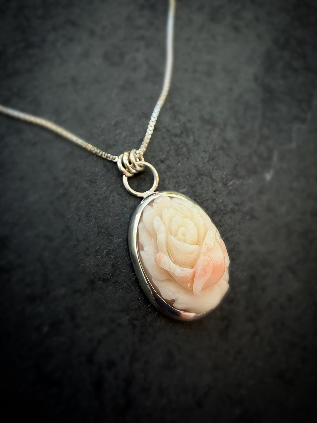 Custom Order for Lex - Carved Rose Pendant