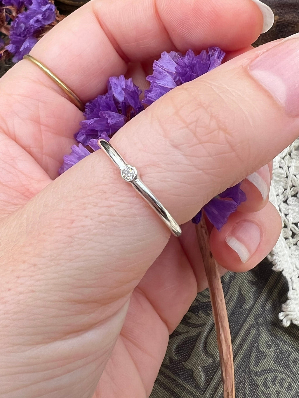 Starlight CZ Stacking Ring