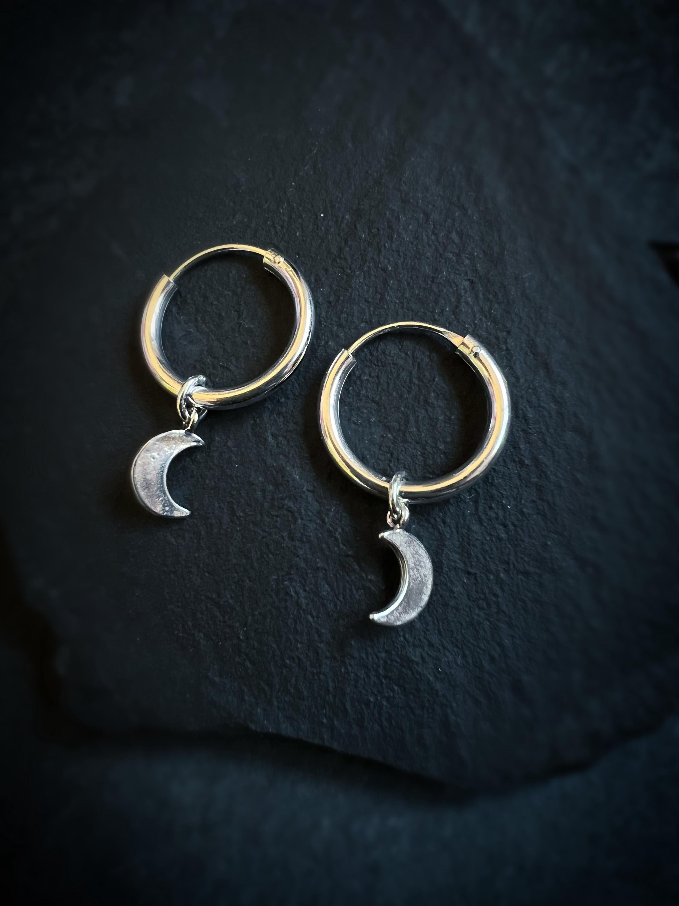 Celestial Moon & Star Hoop Earrings