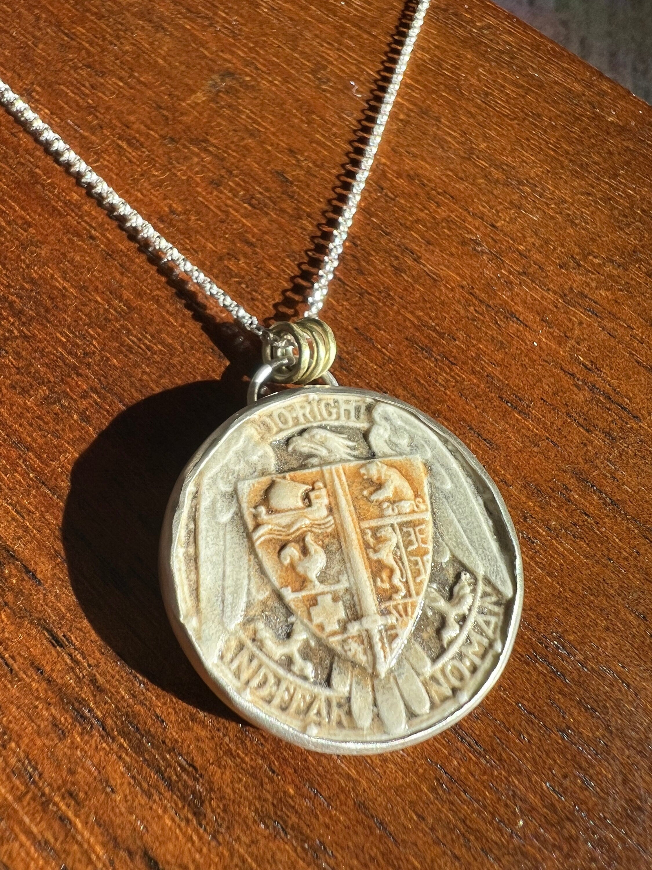 Do Right And Fear No Man collaboration with David Ellison Tile Necklace Pendant