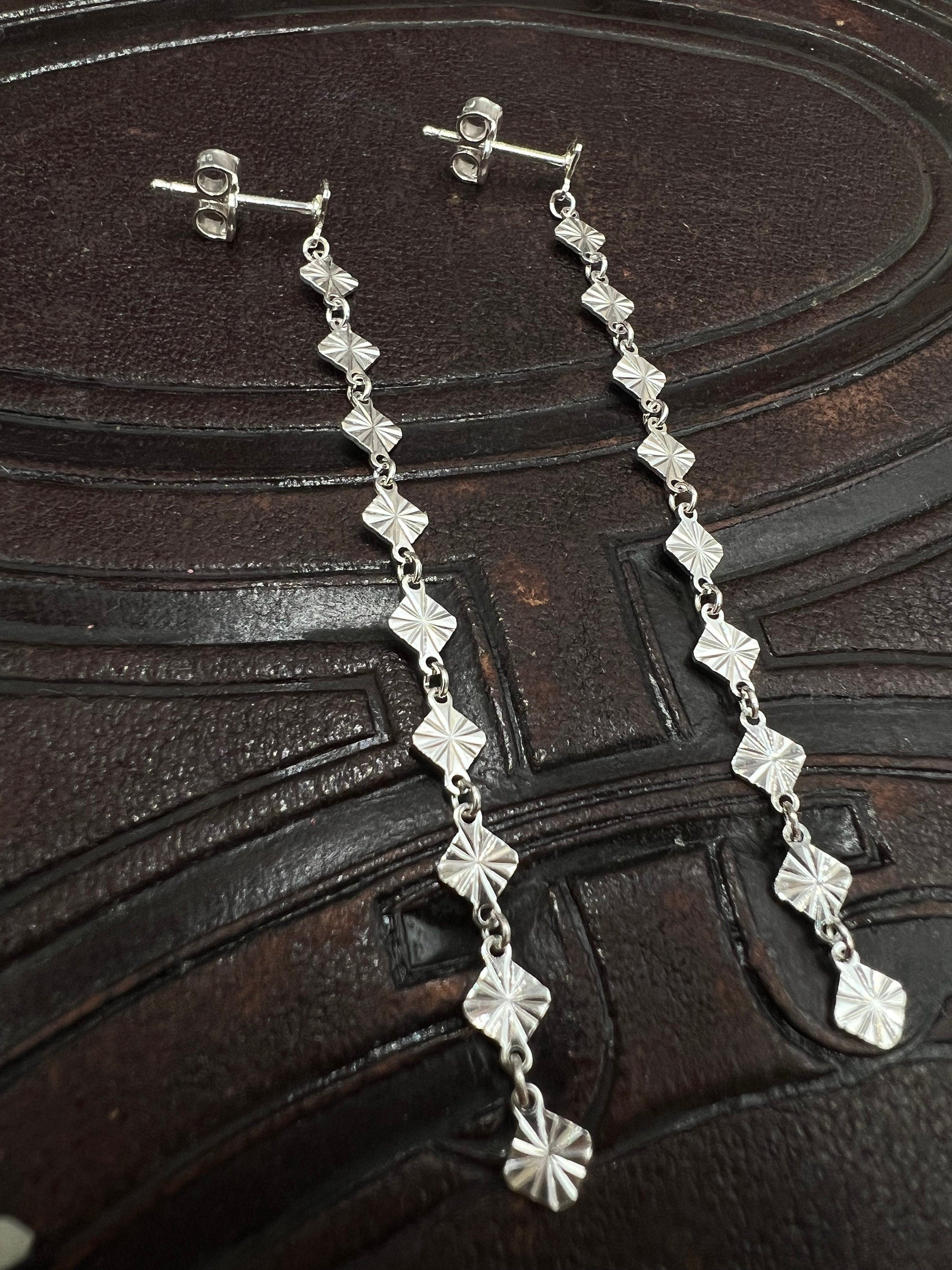 Starlight Chain Dangling Earrings