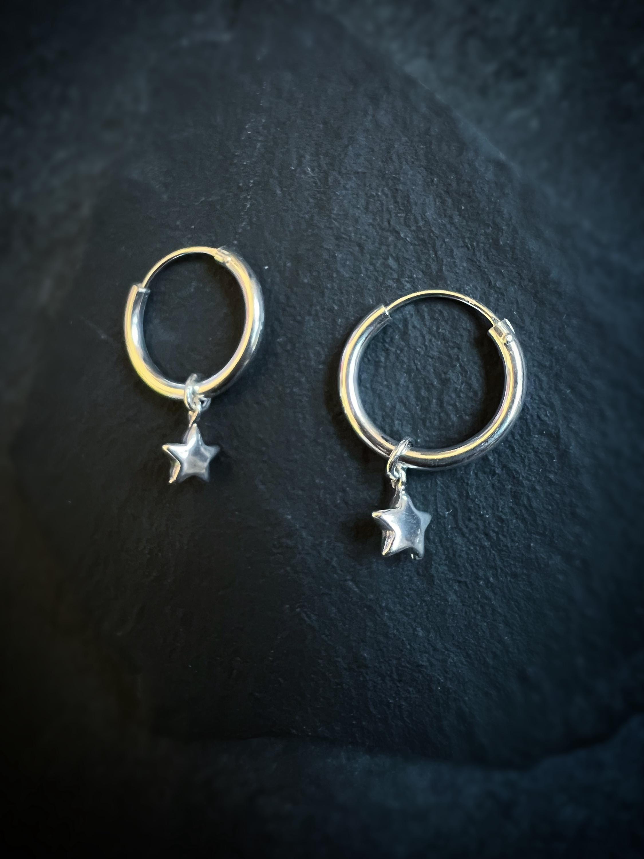 Celestial Moon & Star Hoop Earrings