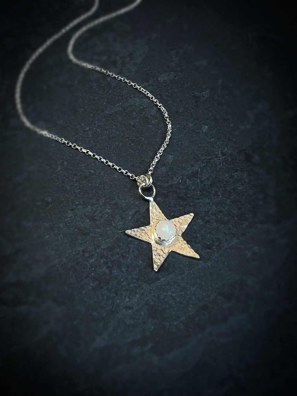 North Star Moonstone Pendant Necklace