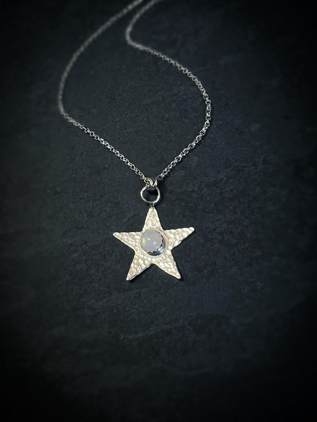 North Star Moonstone Pendant Necklace