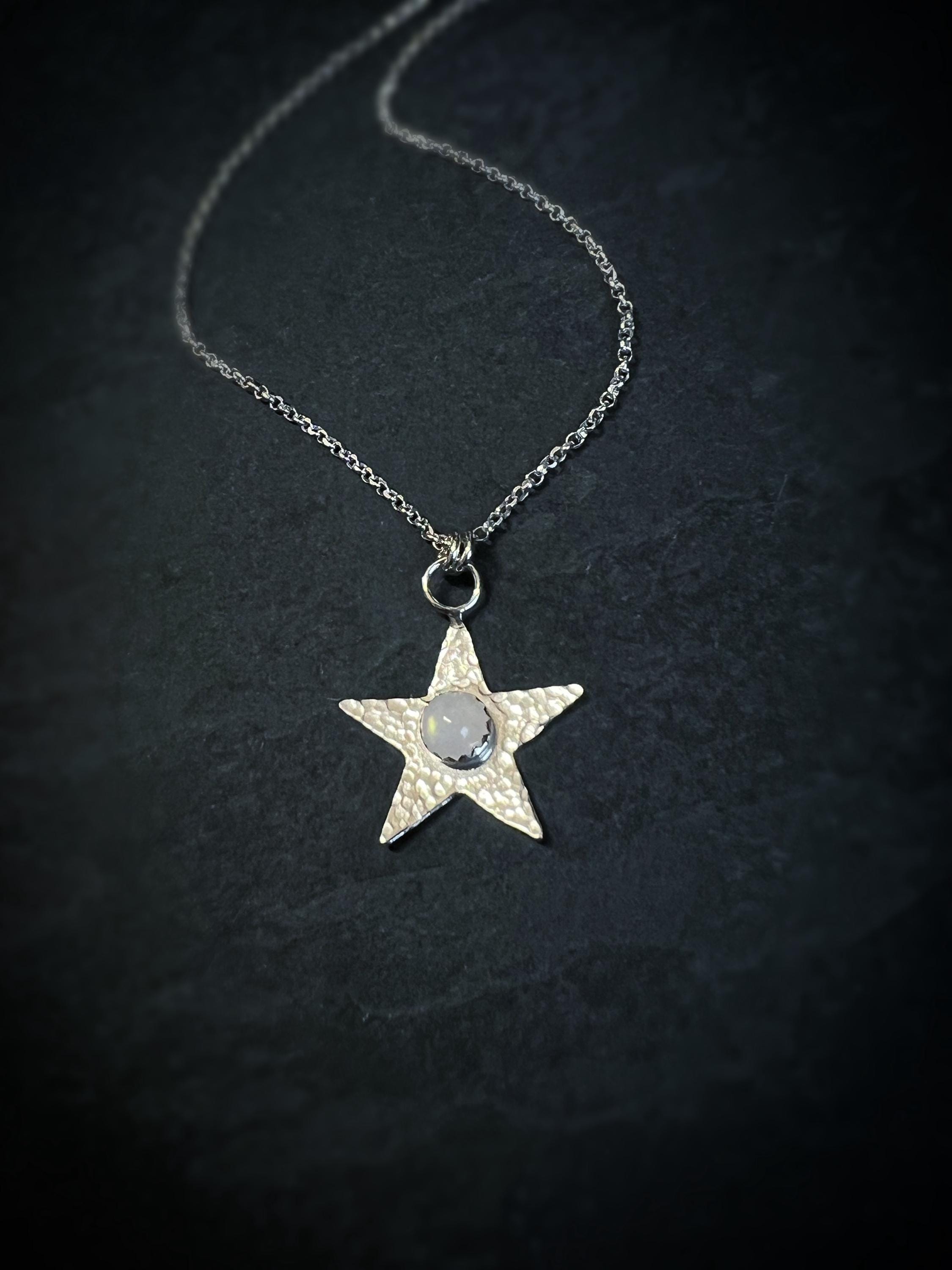 North Star Moonstone Pendant Necklace