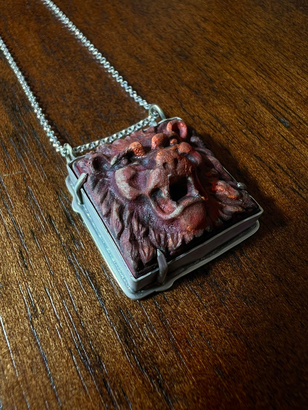 Lion Tile Necklace Pendant in collaboration with Alexis Ellison