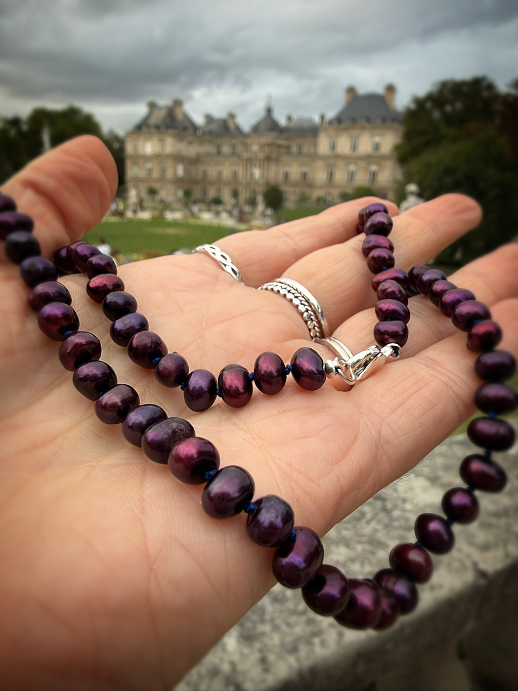 Red Wine Pearl Necklace