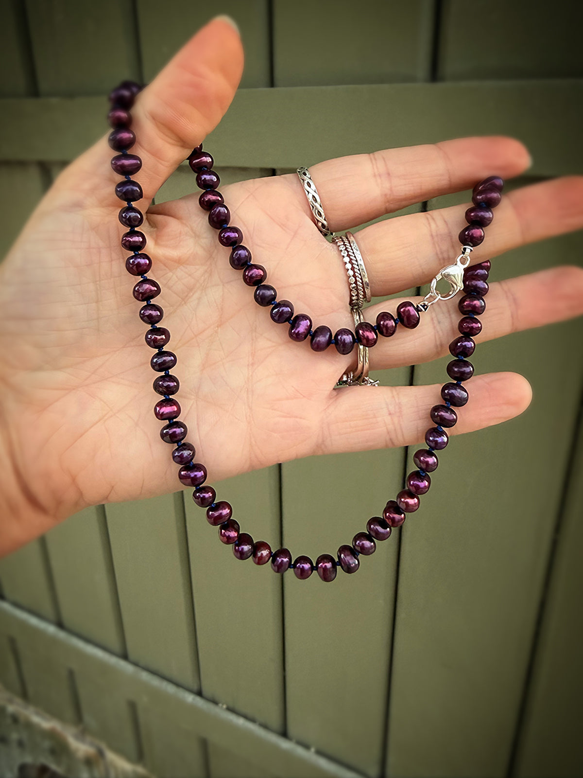 Red Wine Pearl Necklace