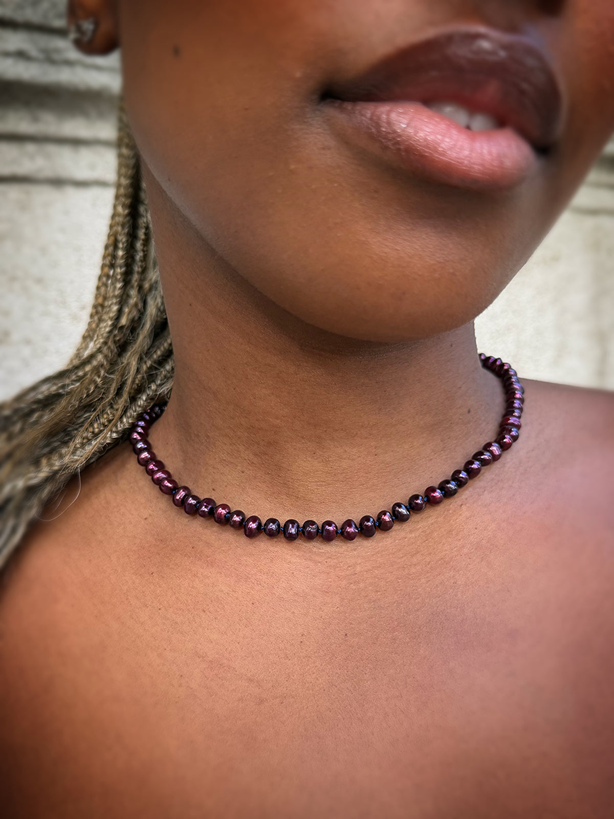 Red Wine Pearl Necklace