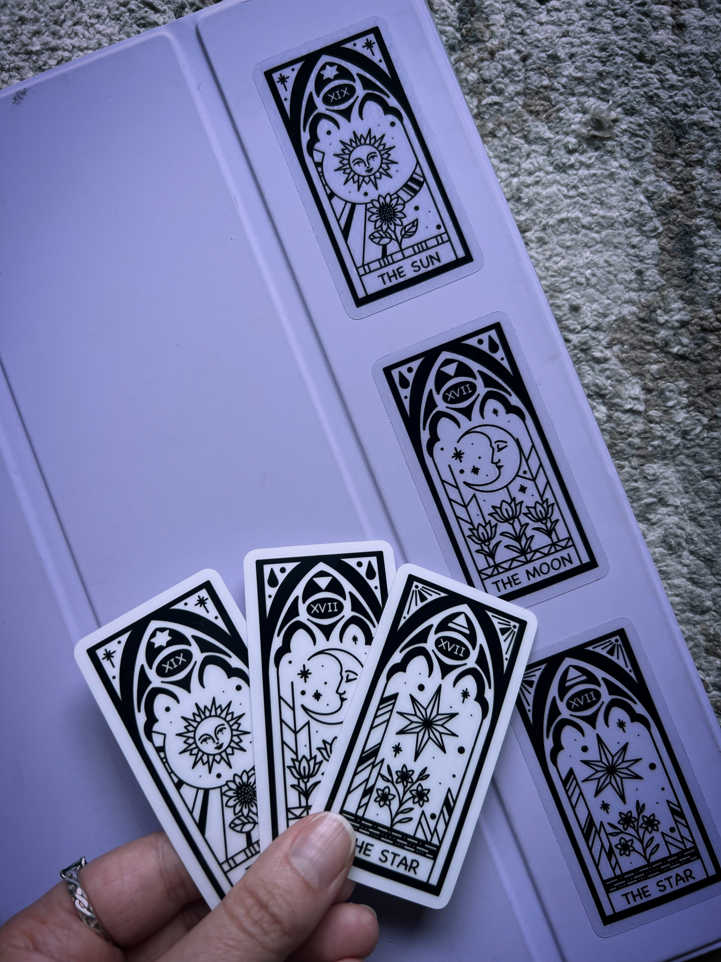 Celestial Tarot Clear Vinyl Sticker