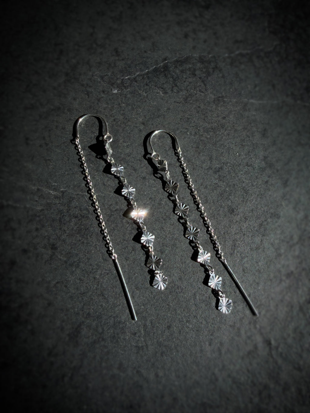 Starlight Thread Through Dangling Earrings