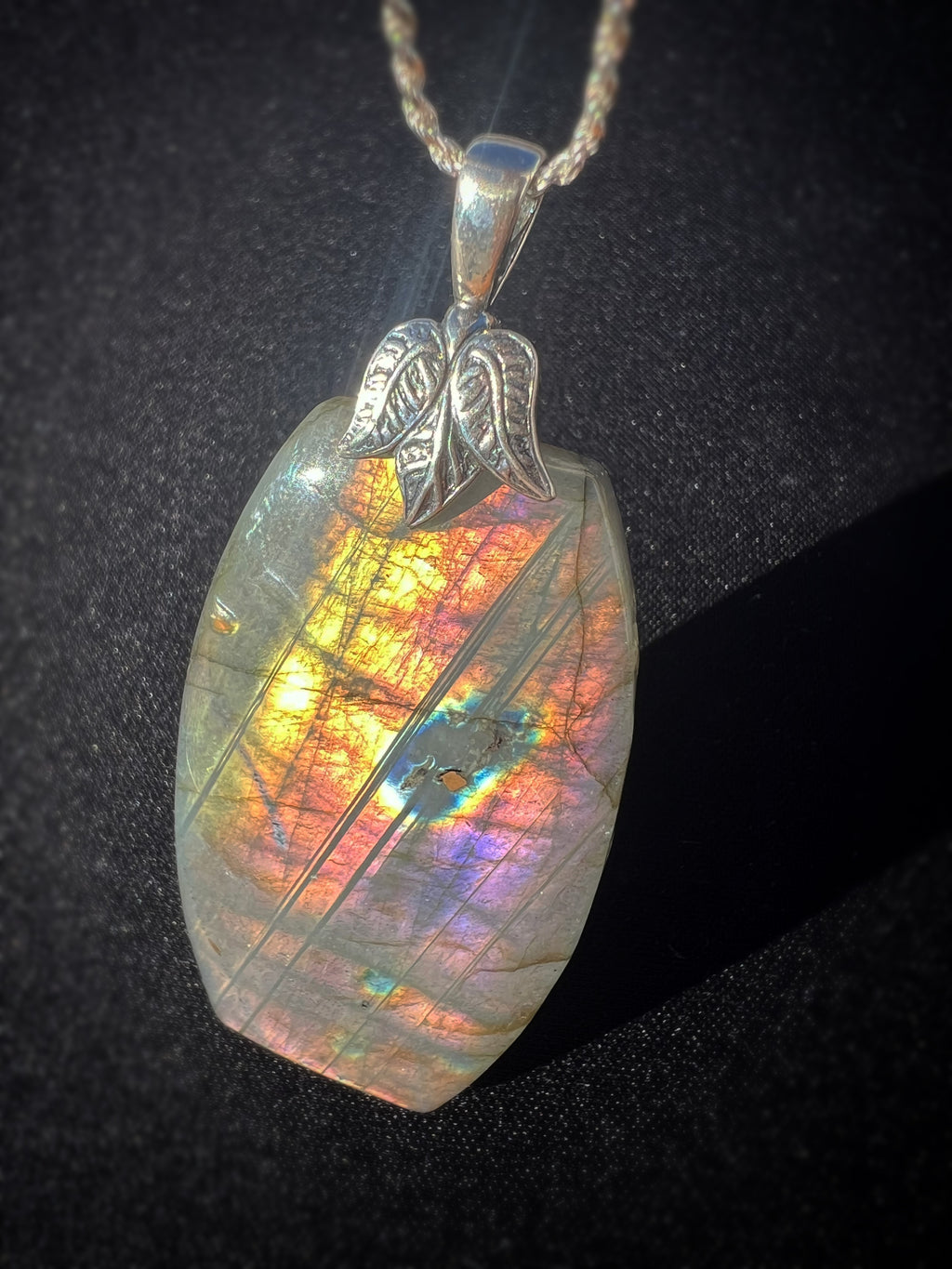 Aurora Grove Rainbow Labradorite Necklace