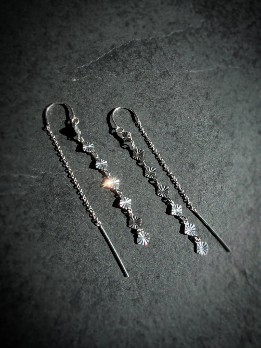 Starlight Thread Through Dangling Earrings