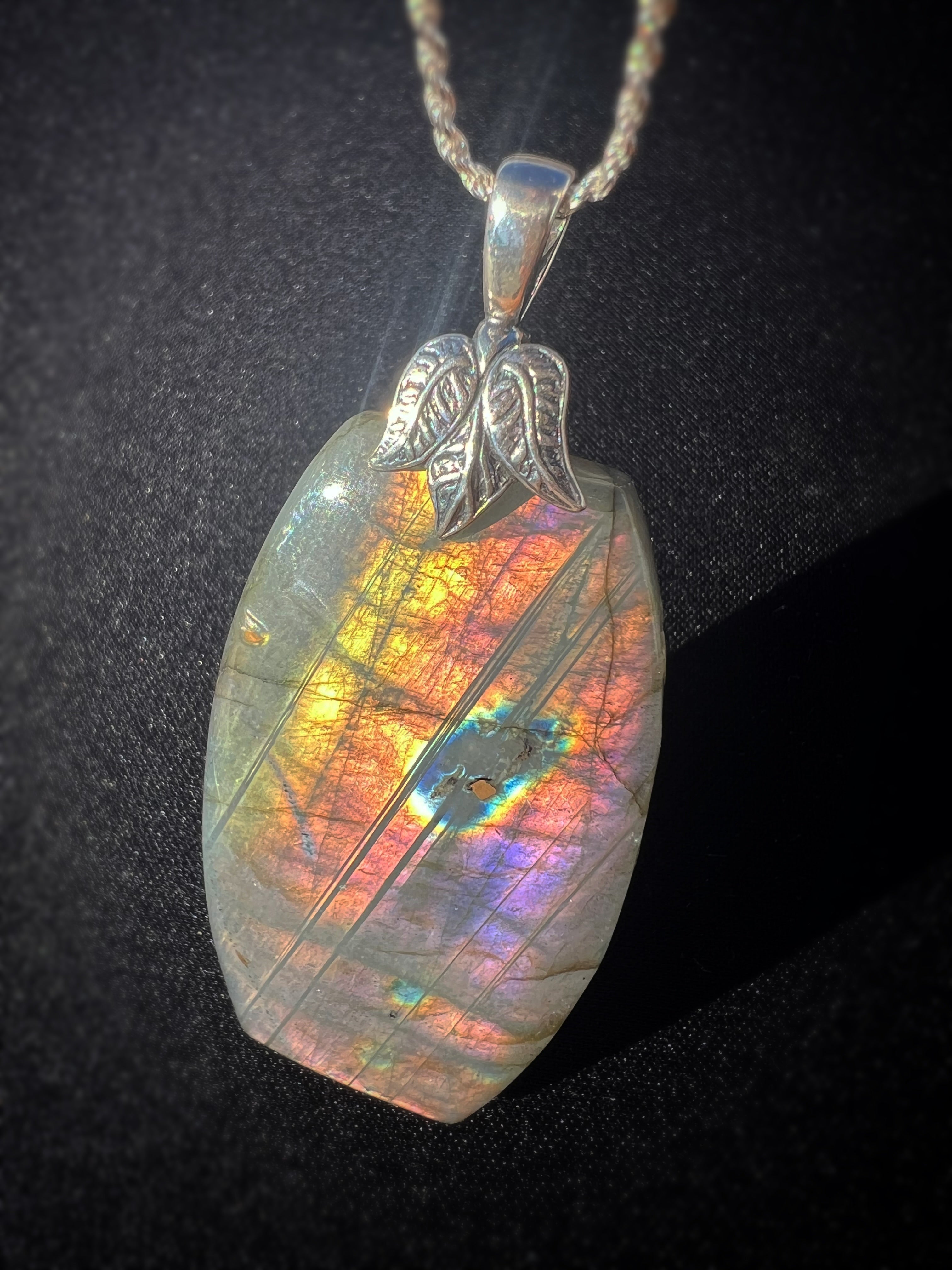 Aurora Grove Rainbow Labradorite Necklace