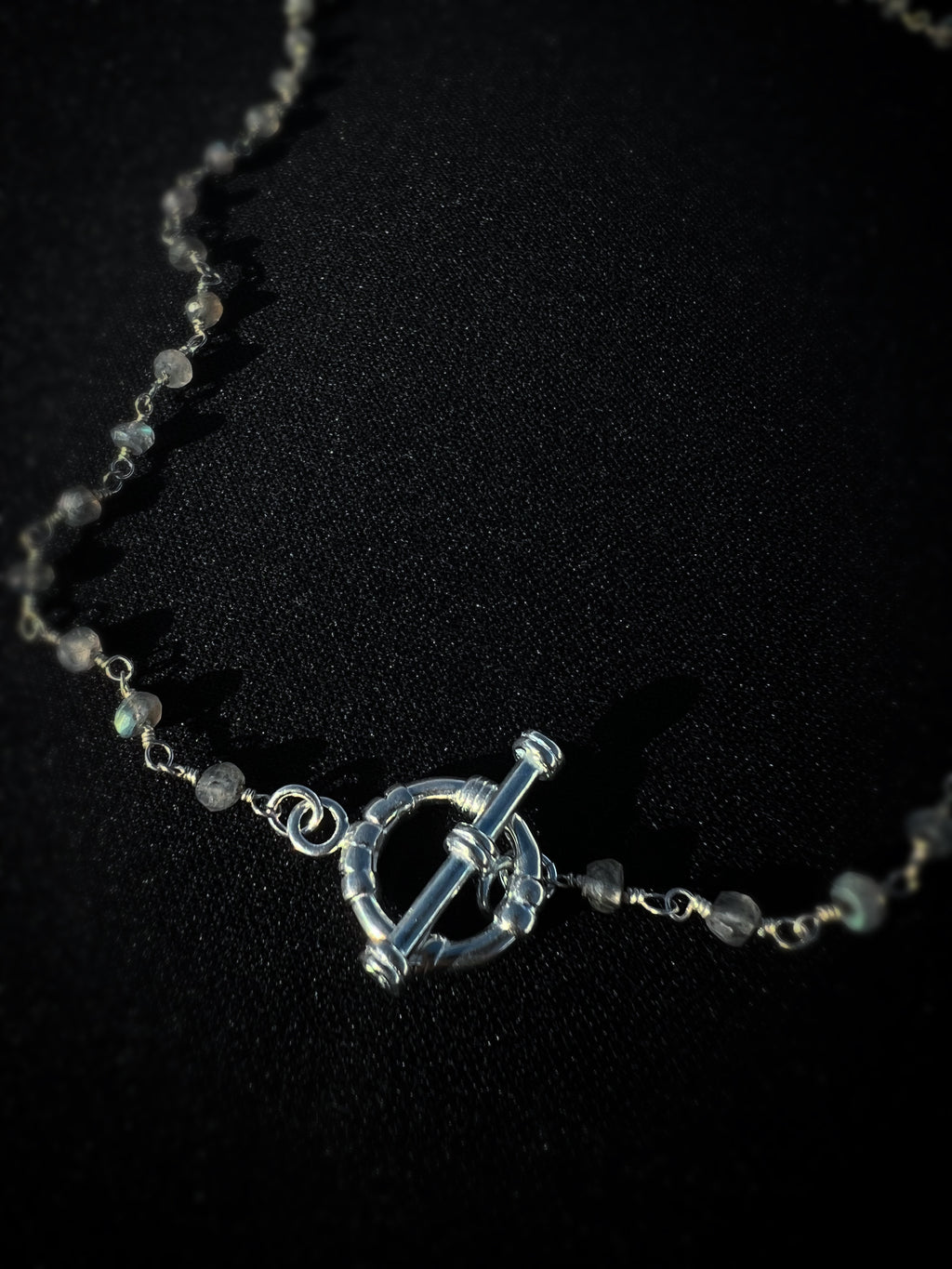 Linked Gemstone Chain Choker Necklace