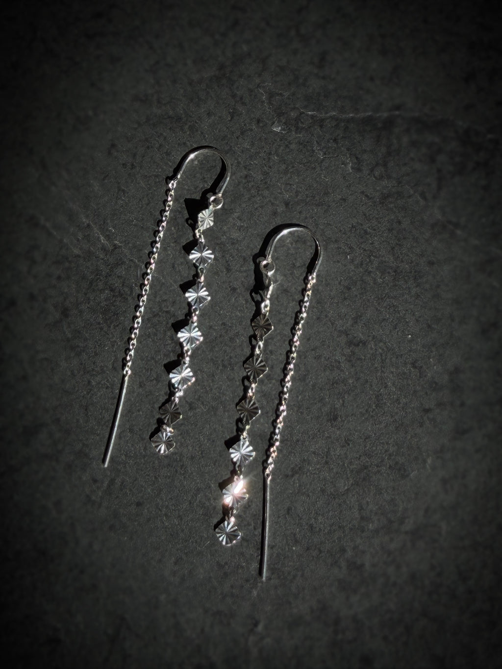 Starlight Thread Through Dangling Earrings