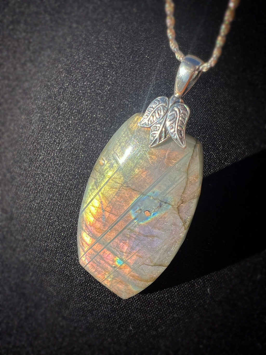 Aurora Grove Rainbow Labradorite Necklace