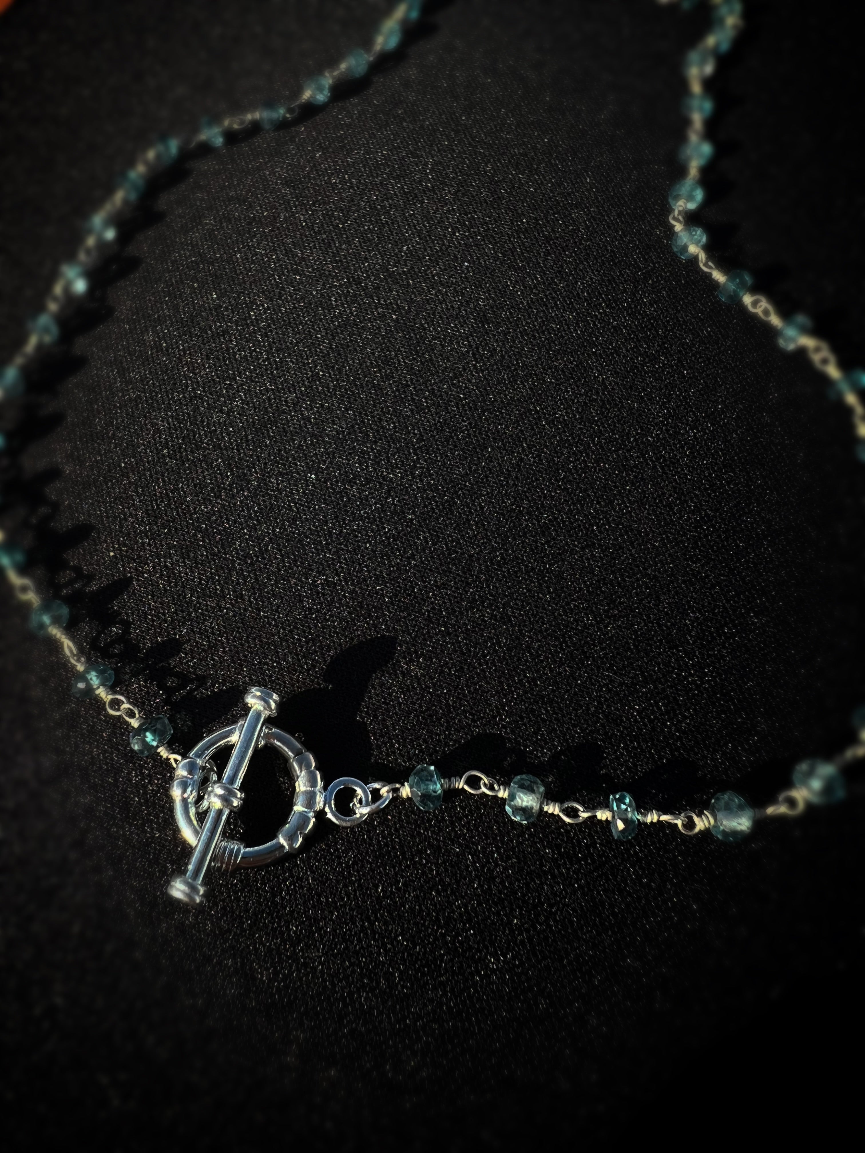 Linked Gemstone Chain Choker Necklace