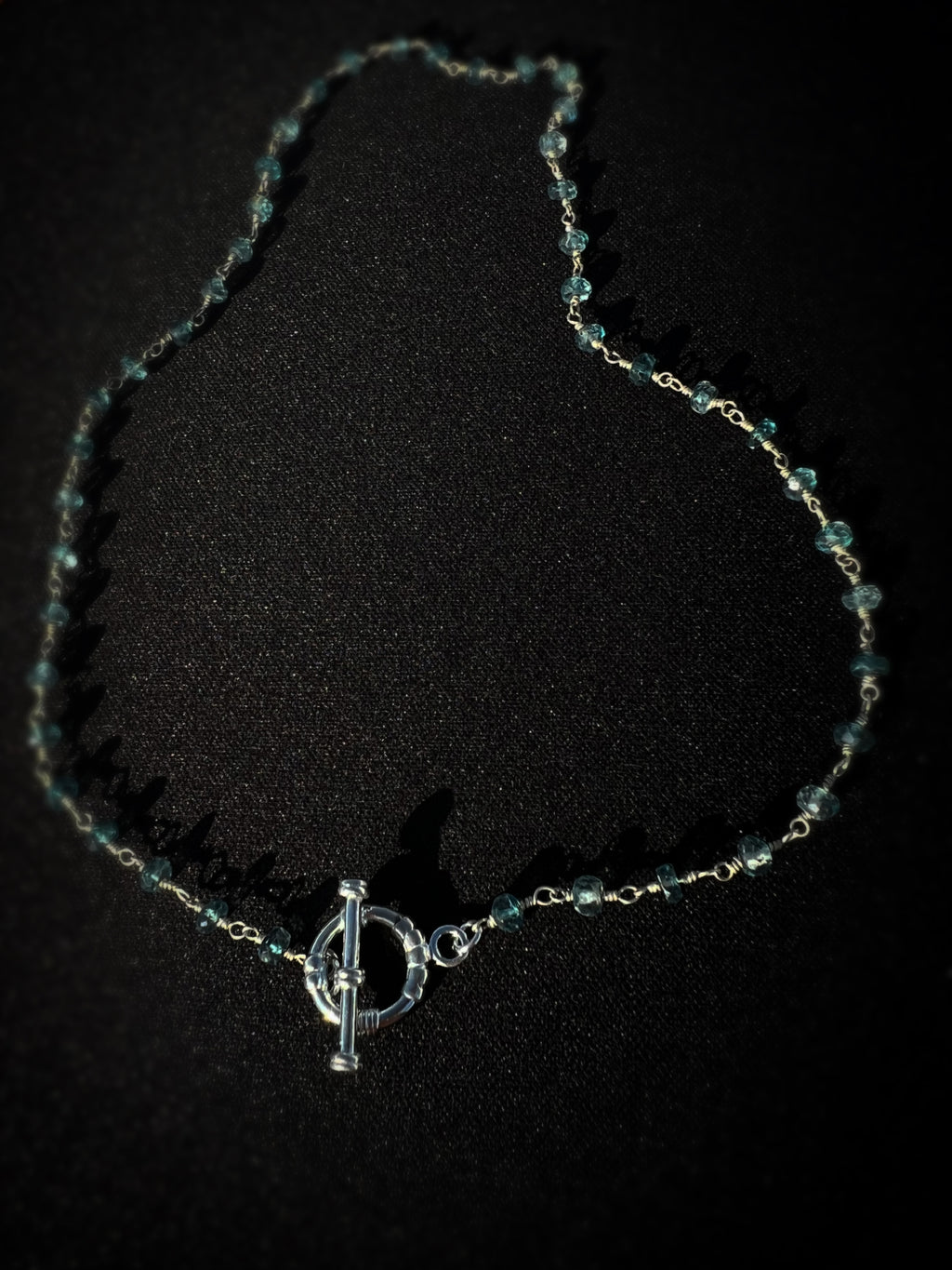 Linked Gemstone Chain Choker Necklace