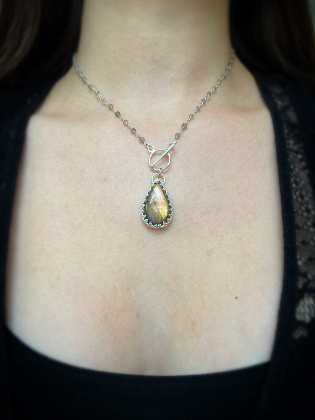 Aurora Radiance Labradorite Necklace