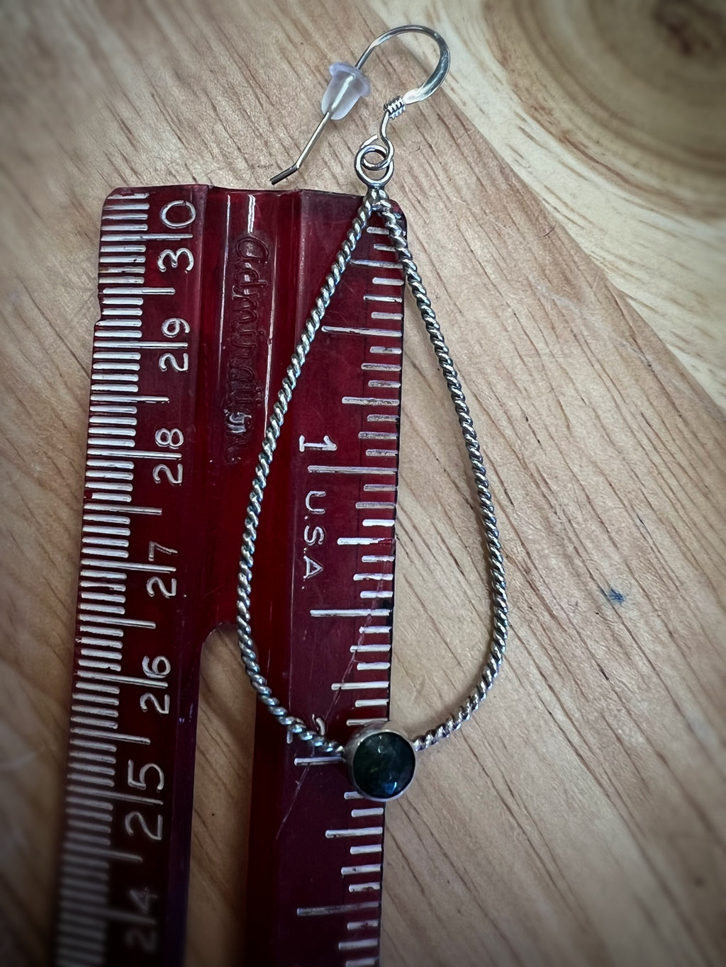 Moss Agate Teardrop Dangling Earrings