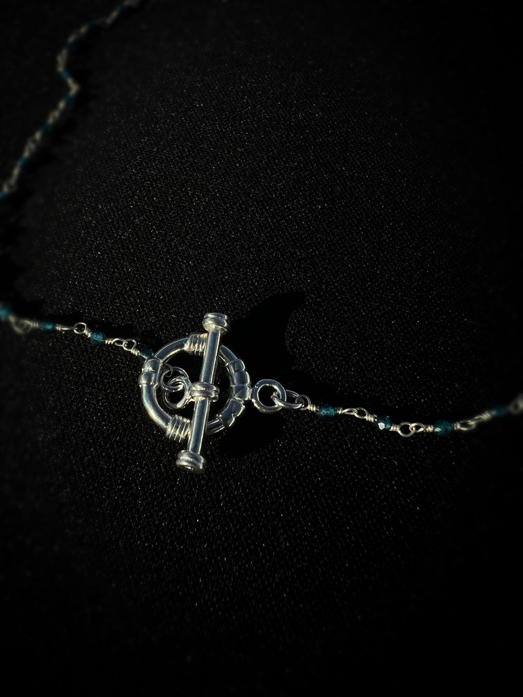 Linked Gemstone Chain Choker Necklace