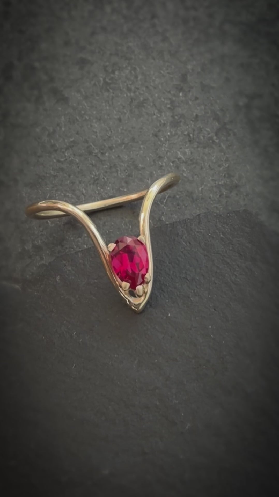 Custom Order for Aubrey - Gold and Garnet Ring