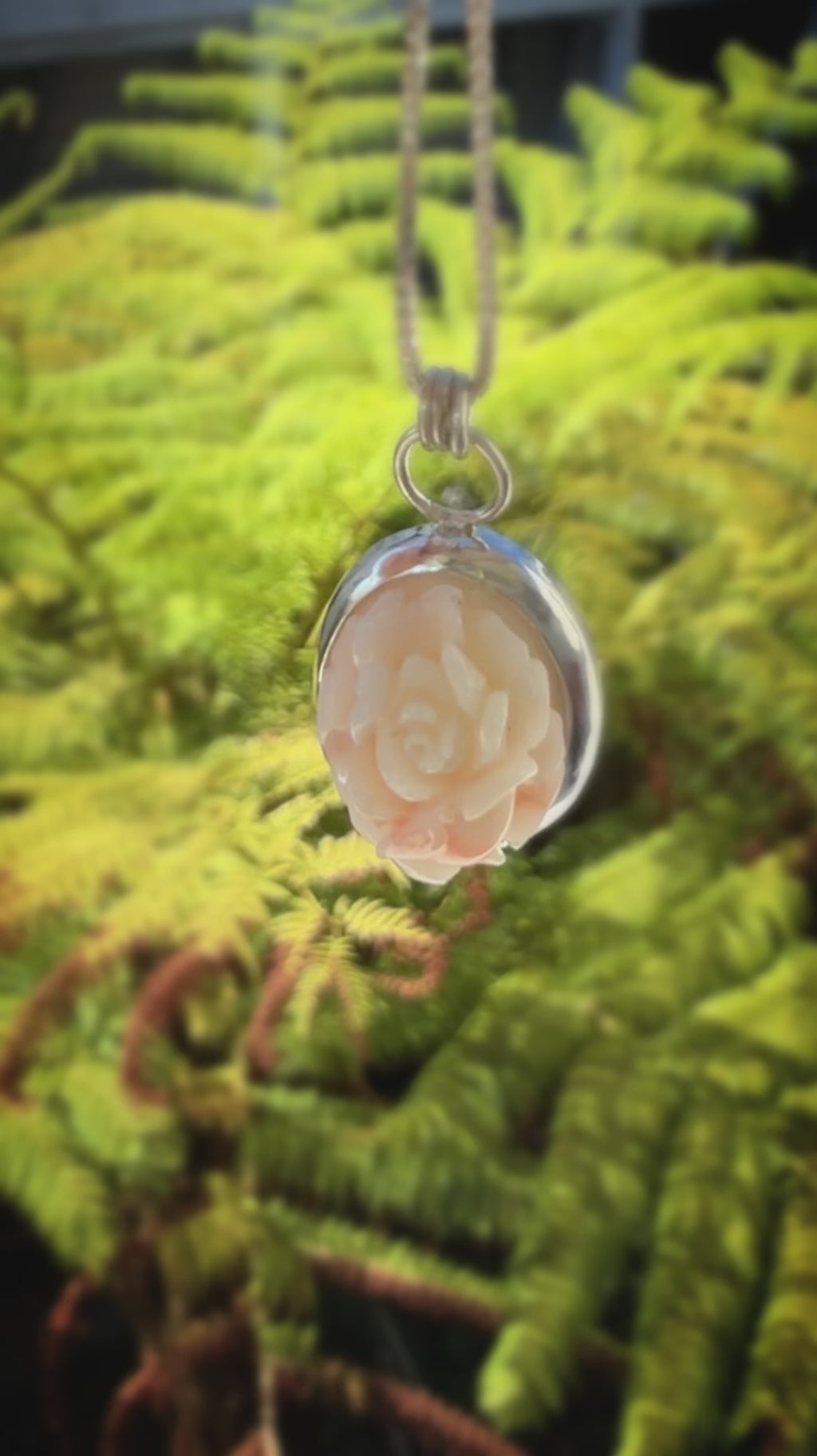 Custom Order for Lex - Carved Rose Pendant